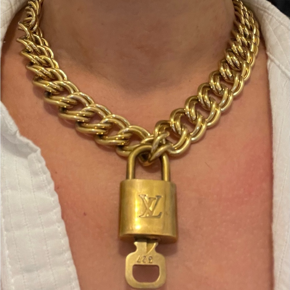Louis Vuitton lock and key choker